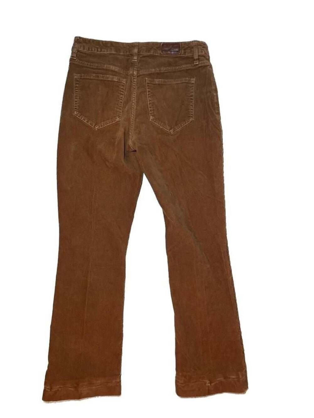 Lands' End Women's Mid-Rise Brown Corduroy Pants - Picture 3 of 3